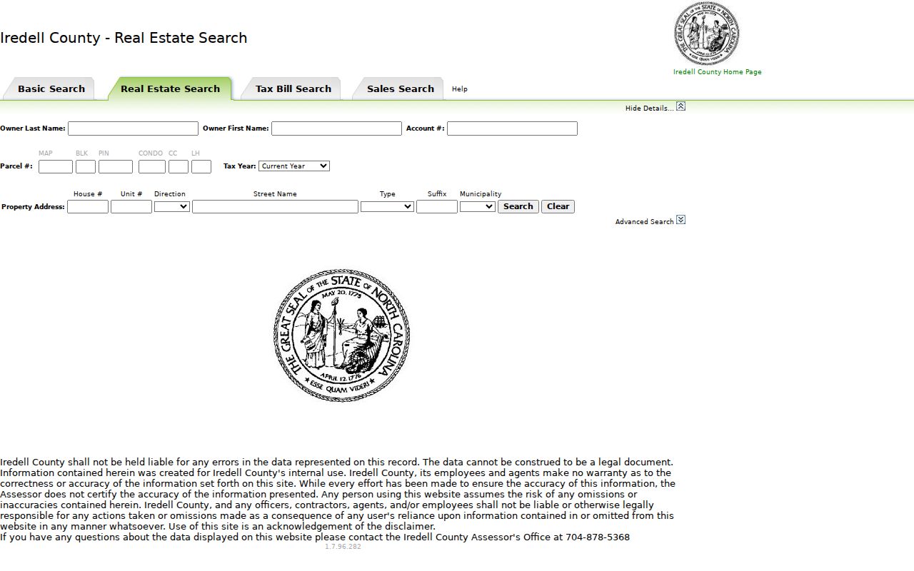 Statesville people search property owner and parcel fields