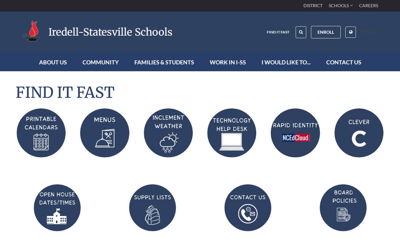Iredell-Statesville Schools people directories staff search
