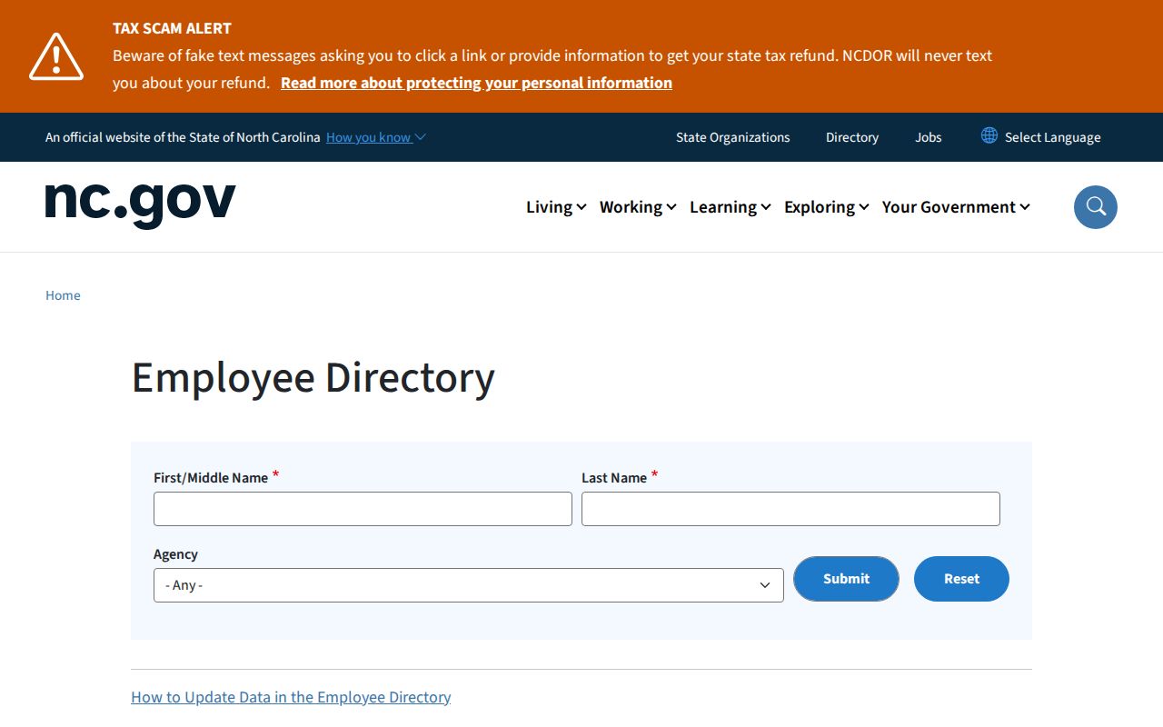 North Carolina employee search for Statesville people directories