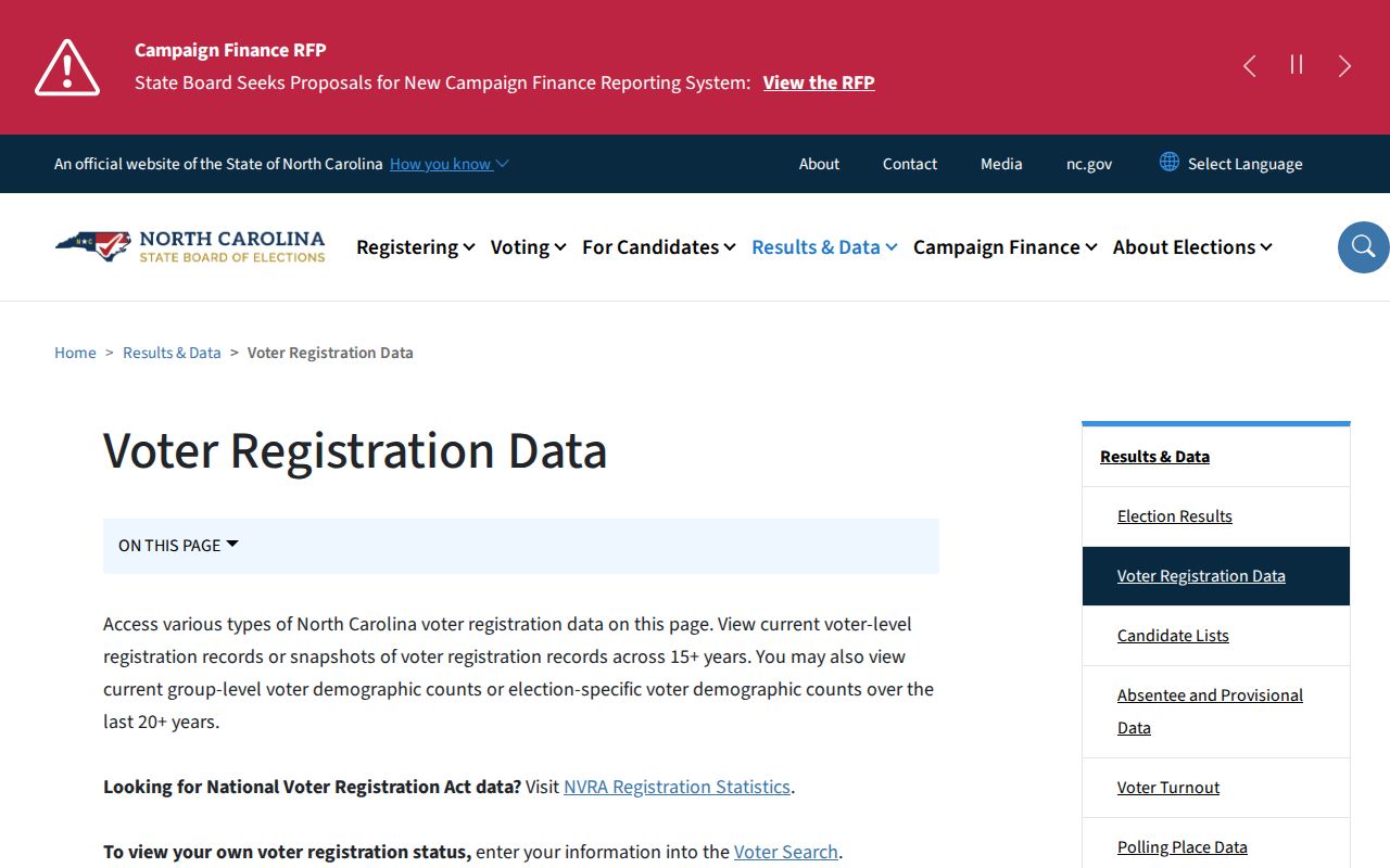Statesville voter records current and historical download tables